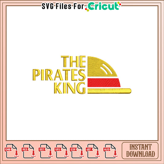 The Pirates King Embroidery Design Instant Download