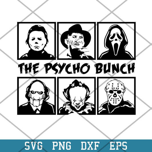 The Psycho Bunch Horror Moives Svg, Halloween Svg-Svgfilesforcricut