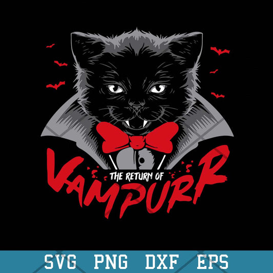 The Return Of Vampurr Halloween Cat Vampire Svg, Halloween Svg-Svgfilesforcricut