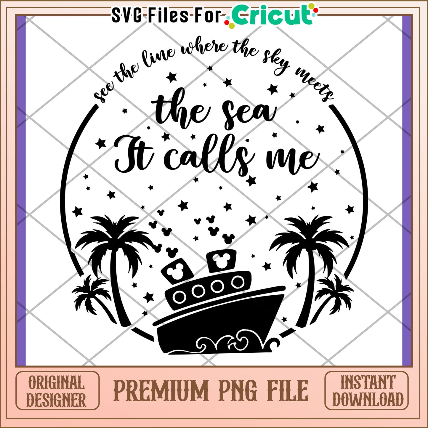The Sea Calls Me PNG Design
