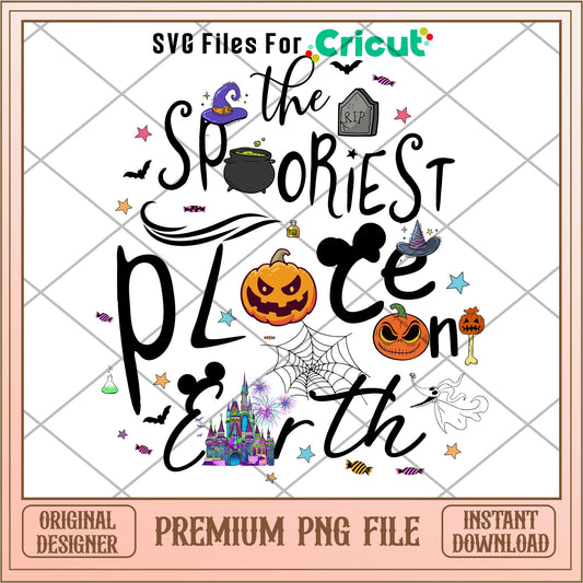 The Spooriest Place On Earth png, Disney characters png, Digital Download