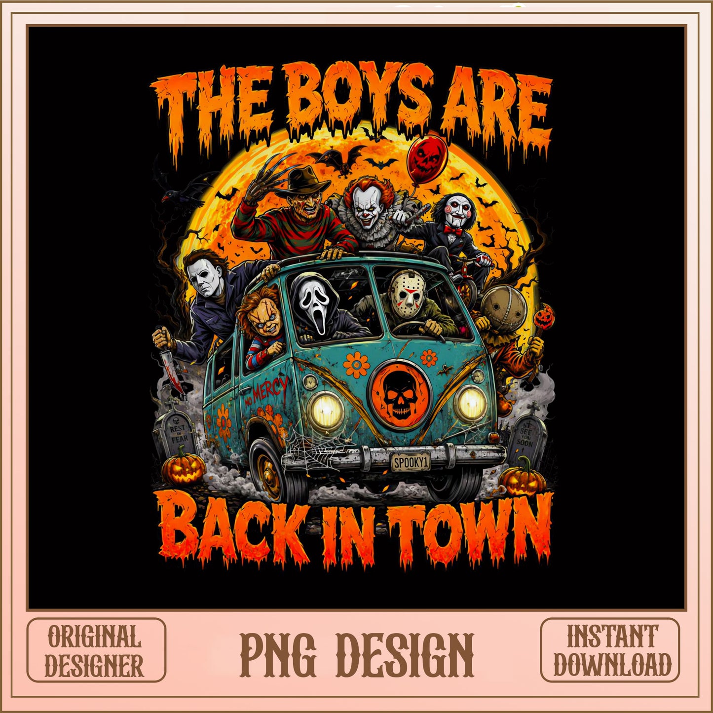 The Boys Are Back In Town Horror PNG, Halloween PNG, Killer PNG