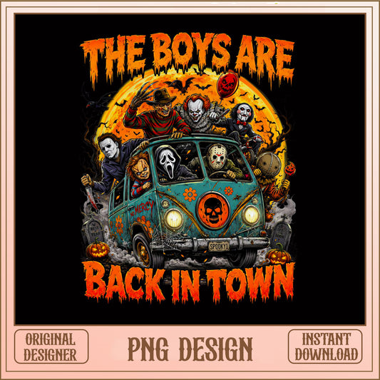 The Boys Are Back In Town Horror PNG, Halloween PNG, Killer PNG