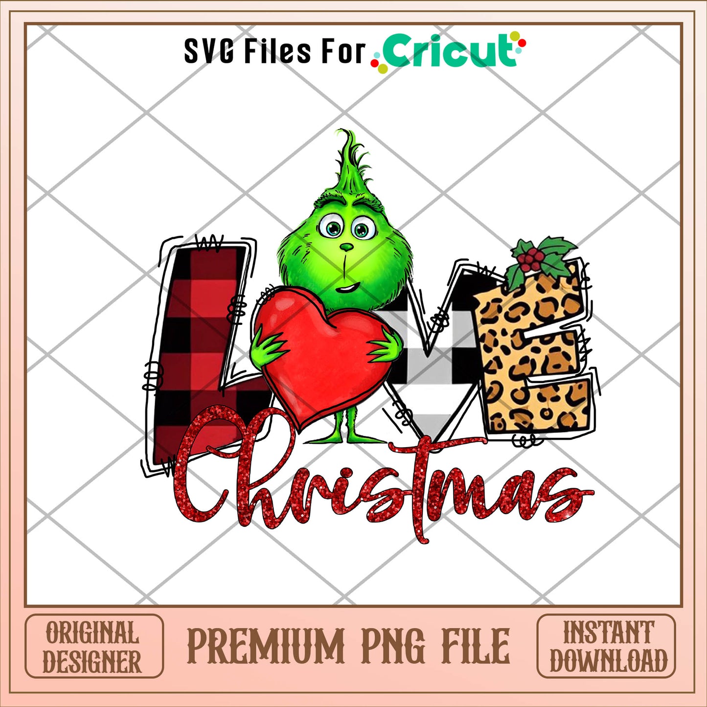 The Grinch love christmas png, grinch png, christmas png