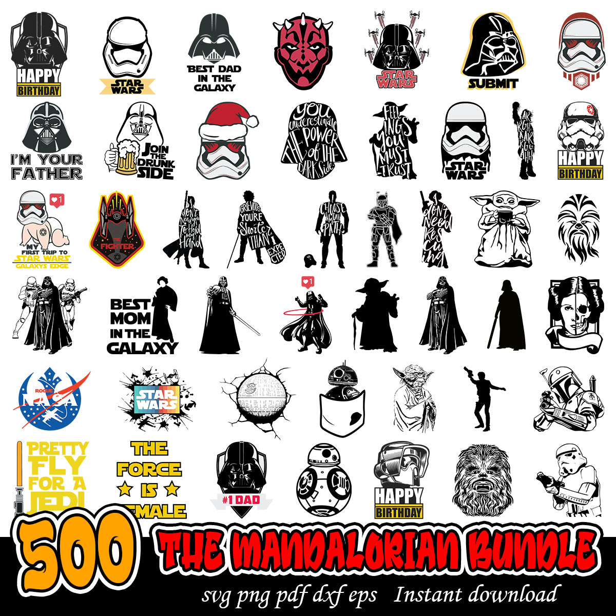 The Mandalorian Bundle Svg, Star Wars svg bundle