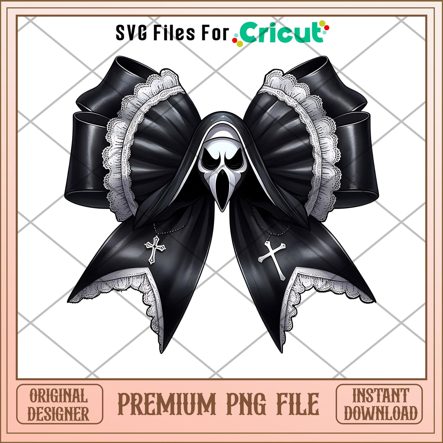 The Nun character bow png, character png, halloween png