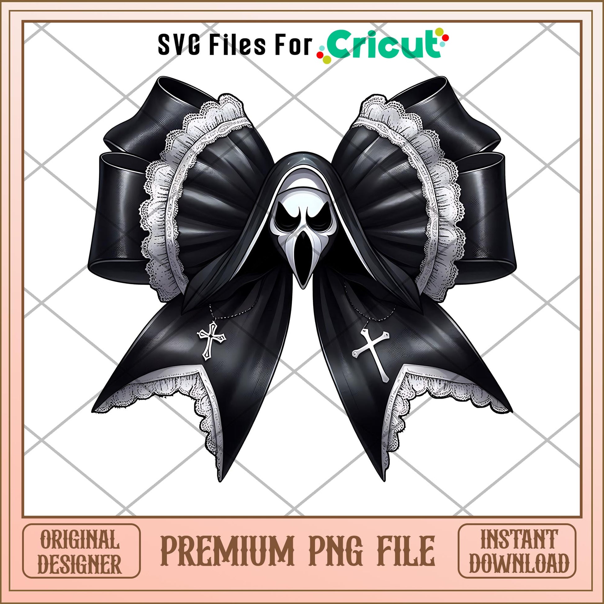 The Nun character bow png, character png, halloween png