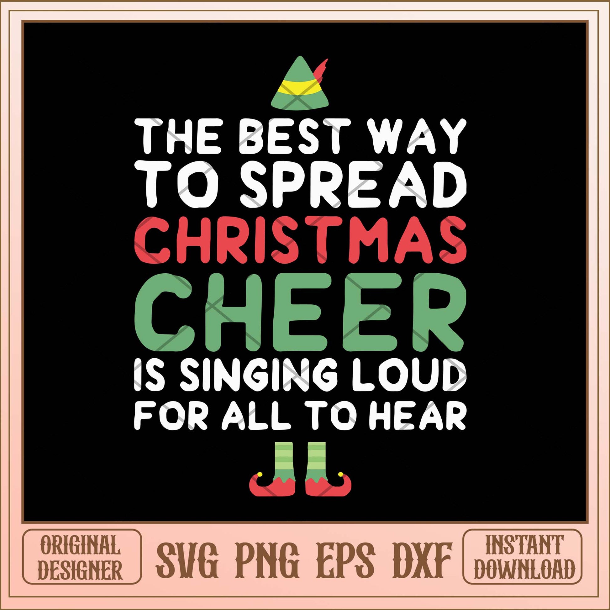The best way to spread christmas cheer is drinking coffee, Christmas ELF svg