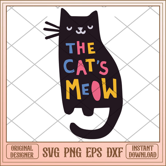 The cat meow svg, Halloween characters svg, Digital Download