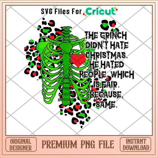 The grinch didn't hate christmas png, grinch png, christmas png