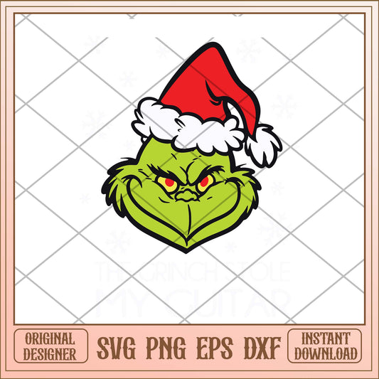The grinch stole my guitar svg, Christmas Grinch svg