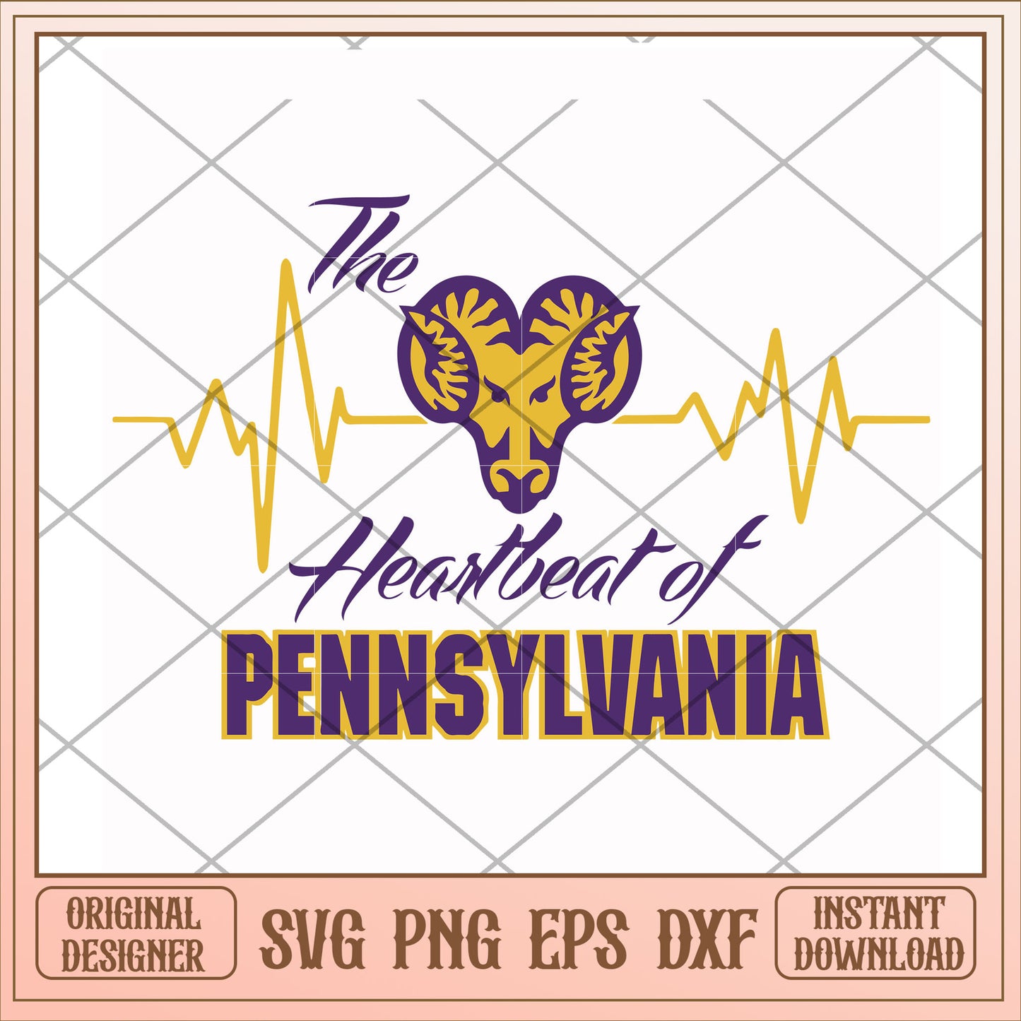 The heartbeat of pennsylvania svg, heartbeat svg, ncaa svg