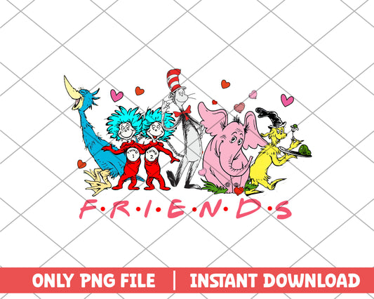 The cat in the hat and friends png