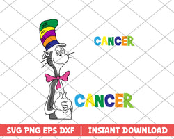 The cat in the hat cancer svg
