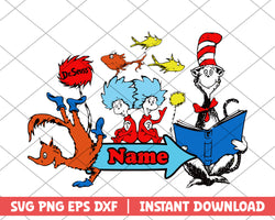 The cat in the hat name svg 