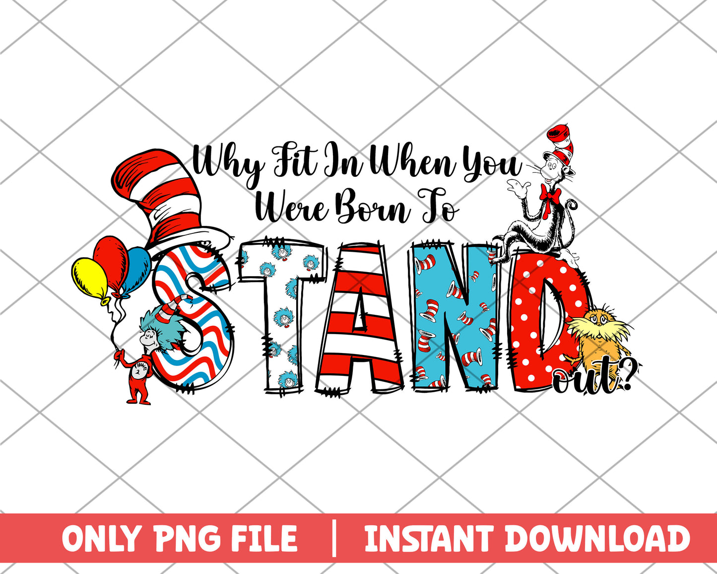 The cat in the hat stand out png