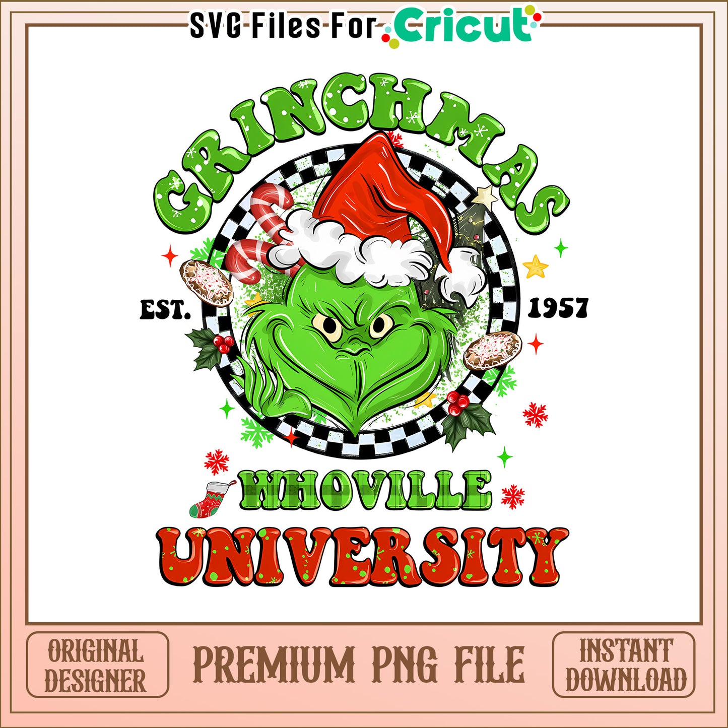 The est 1957 grinchmas whoville png, grinchmas universal​ png