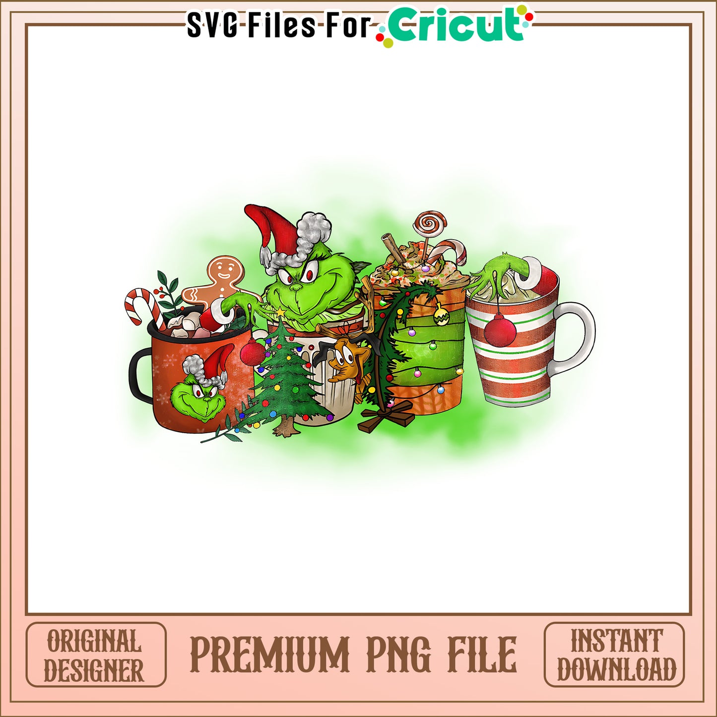 The grinch disney cartoon cup png, the grinch cartoon png
