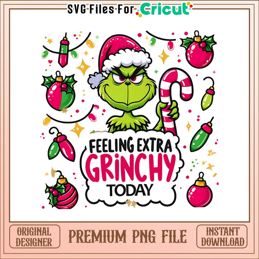 The grinchy feeling extra today png, the grinch cartoon film png