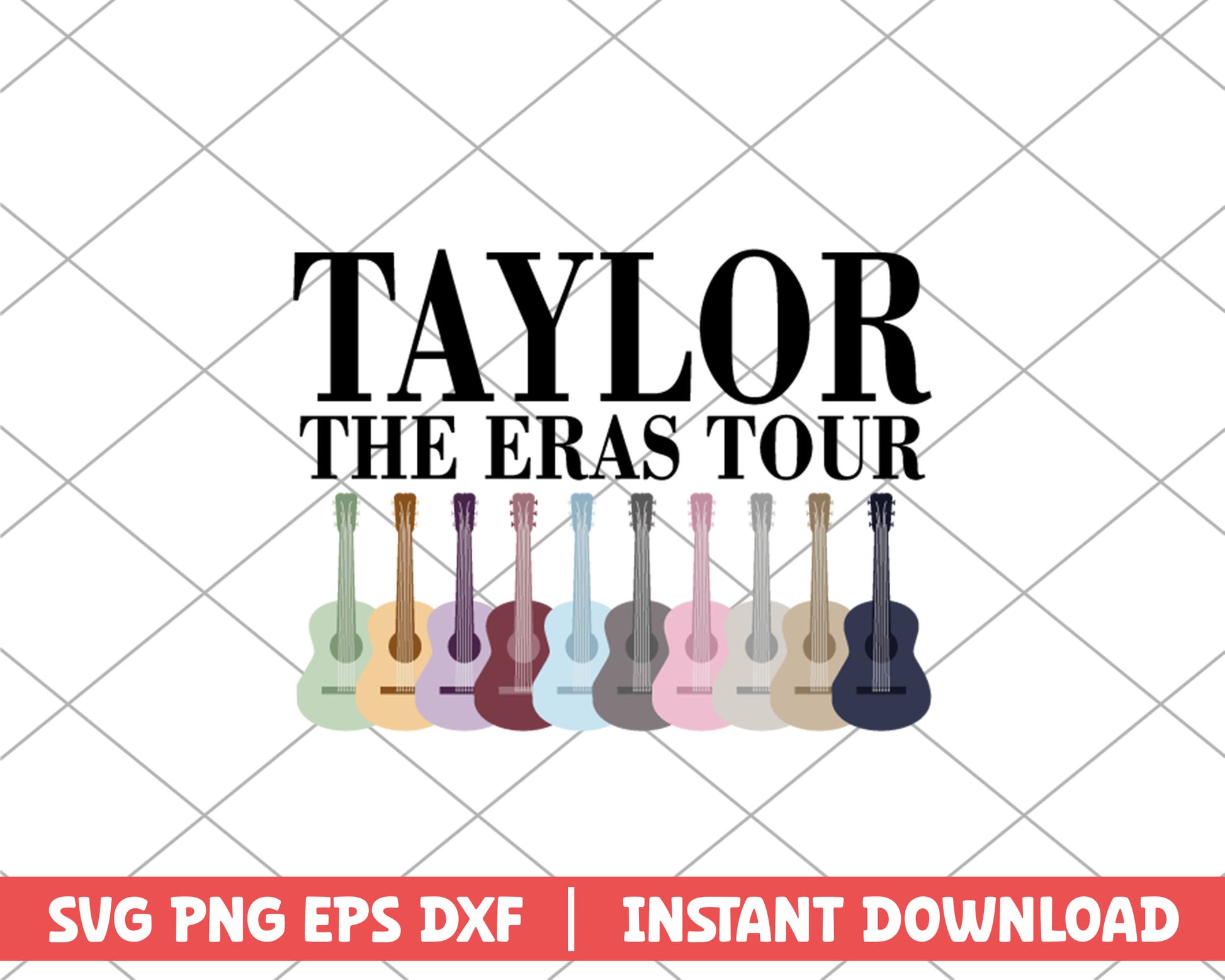 The guitar taylor the eras tour taylor swift svg