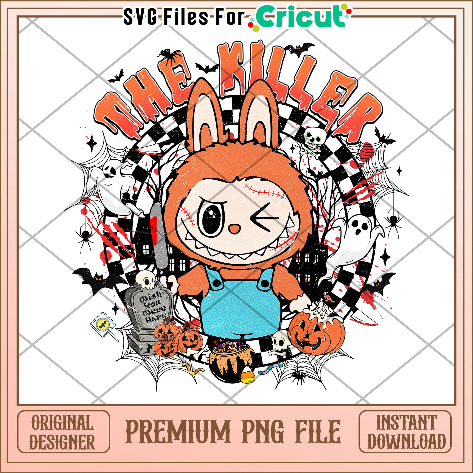 The killers labubu png, trick or treat png, halloween characters png