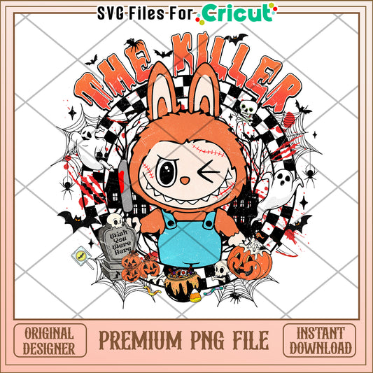 The killers labubu png, trick or treat png, halloween characters png