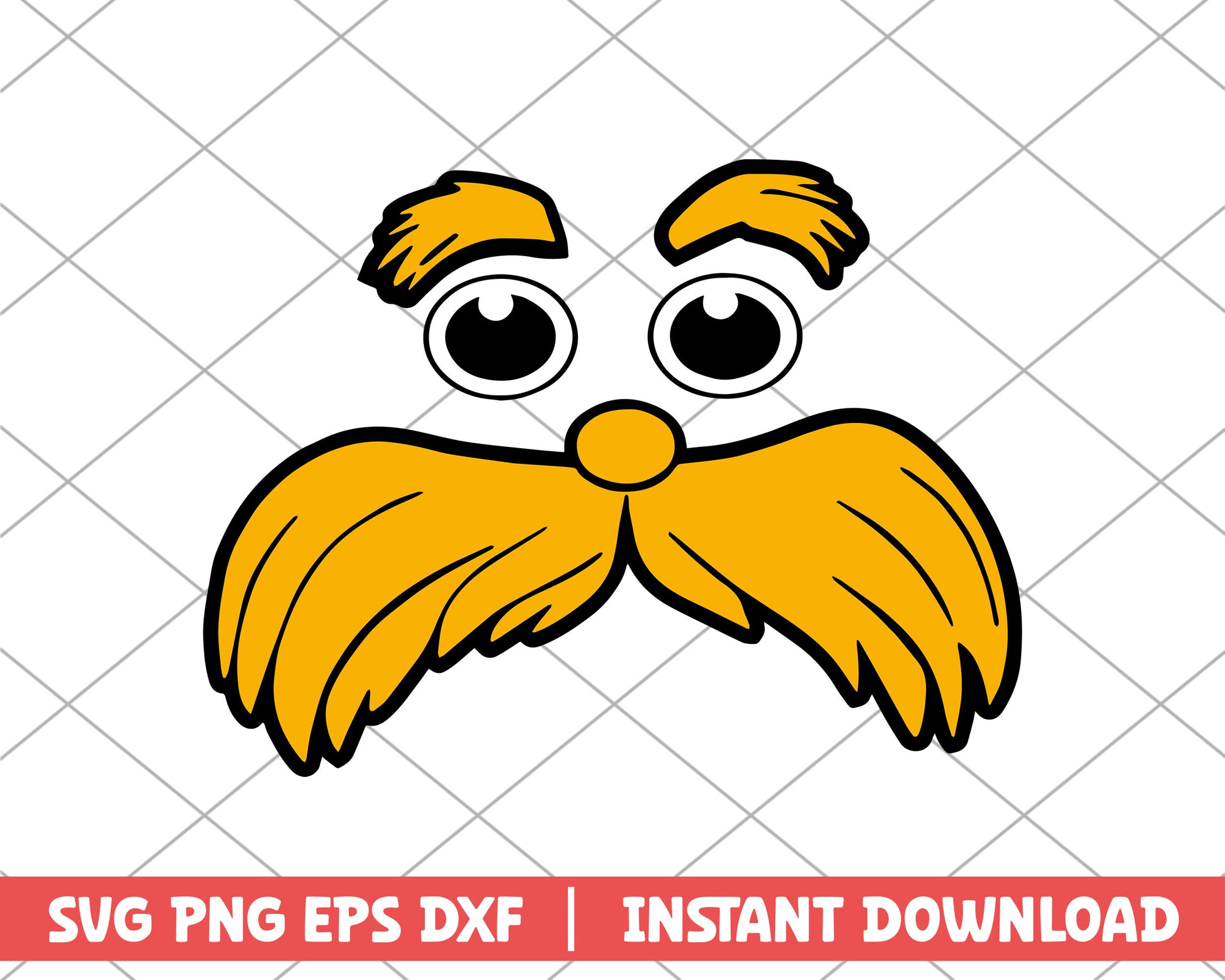 The lorax face dr.seuss svg 