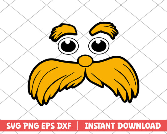 The lorax face dr.seuss svg 