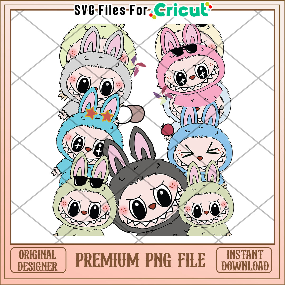 Labobob The monsters all characters labubu png, cute labubu png, popmart labub ...