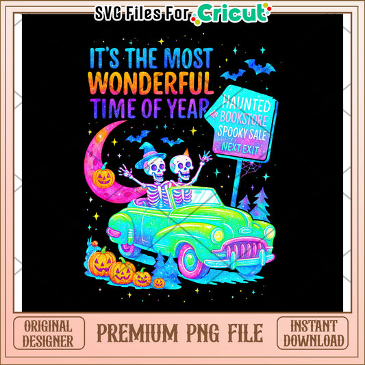 The most wonderful time of the year neon png, spirit halloween​ png, halloween candy png
