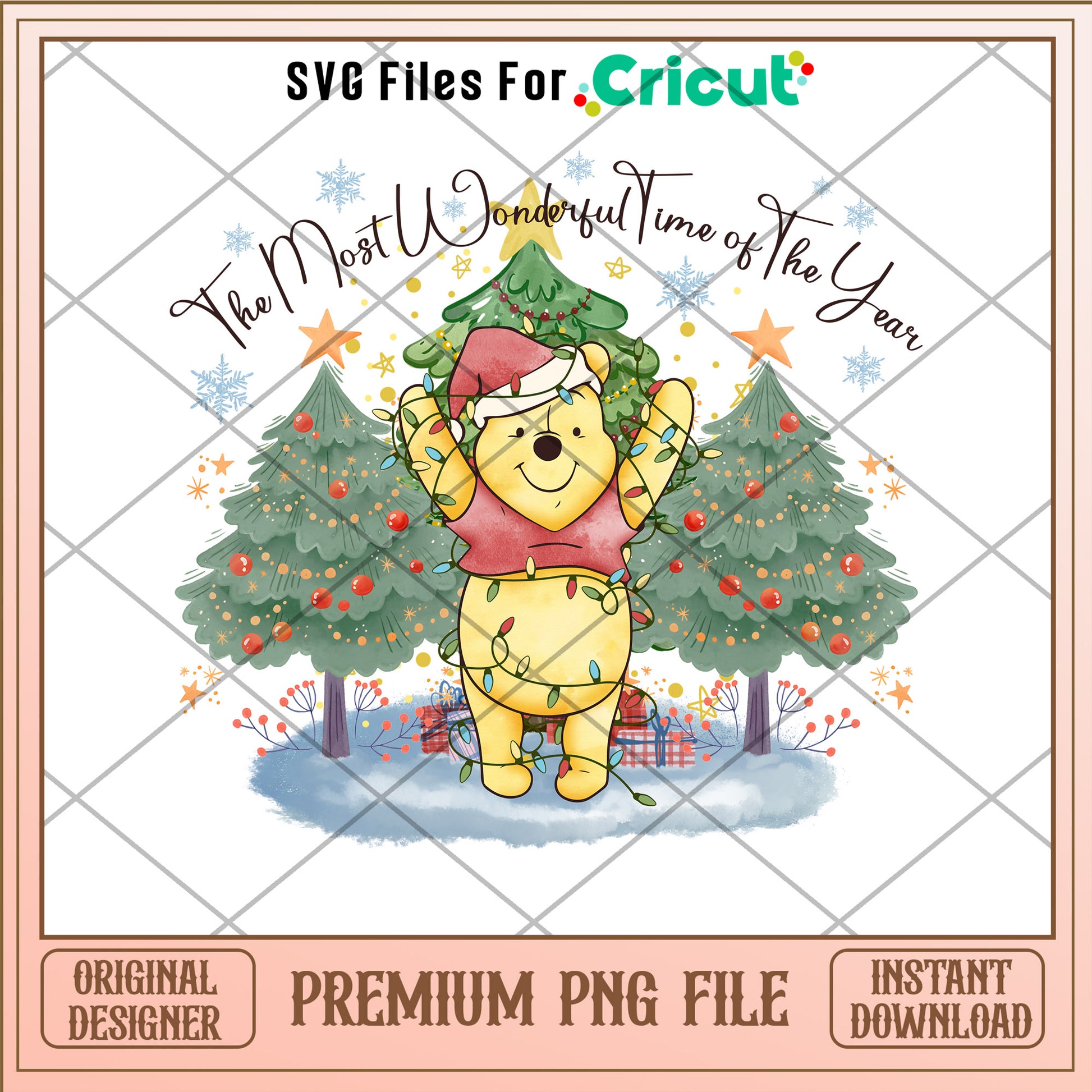 The most wonderful time of the year png, winnie the pooh png