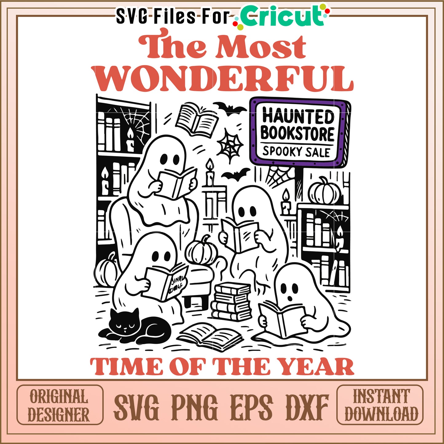 The most wonderful time of the year svg, festive holiday quote svg, halloween svg