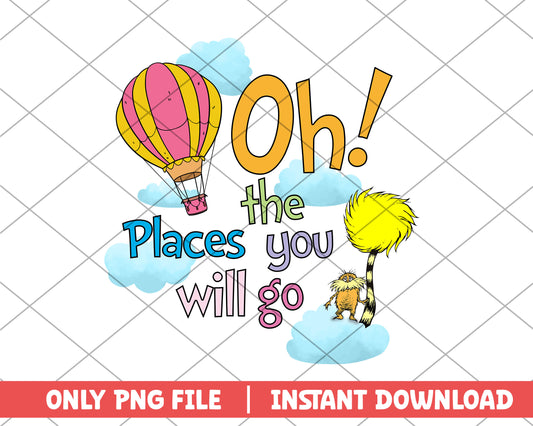 The places you will go hot air balloon png 