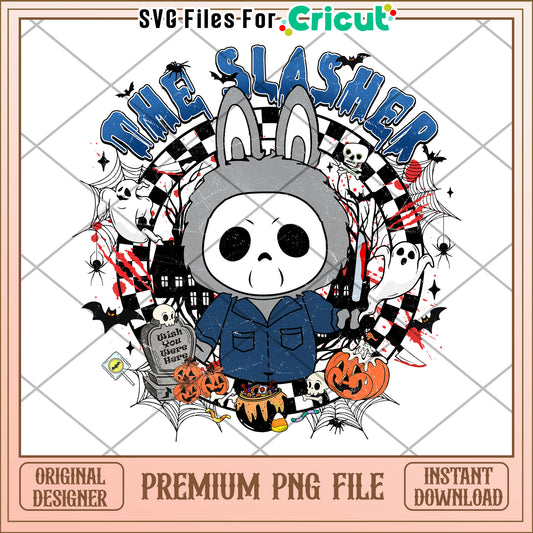 The slasher labubu png, trick or treat png, halloween characters png
