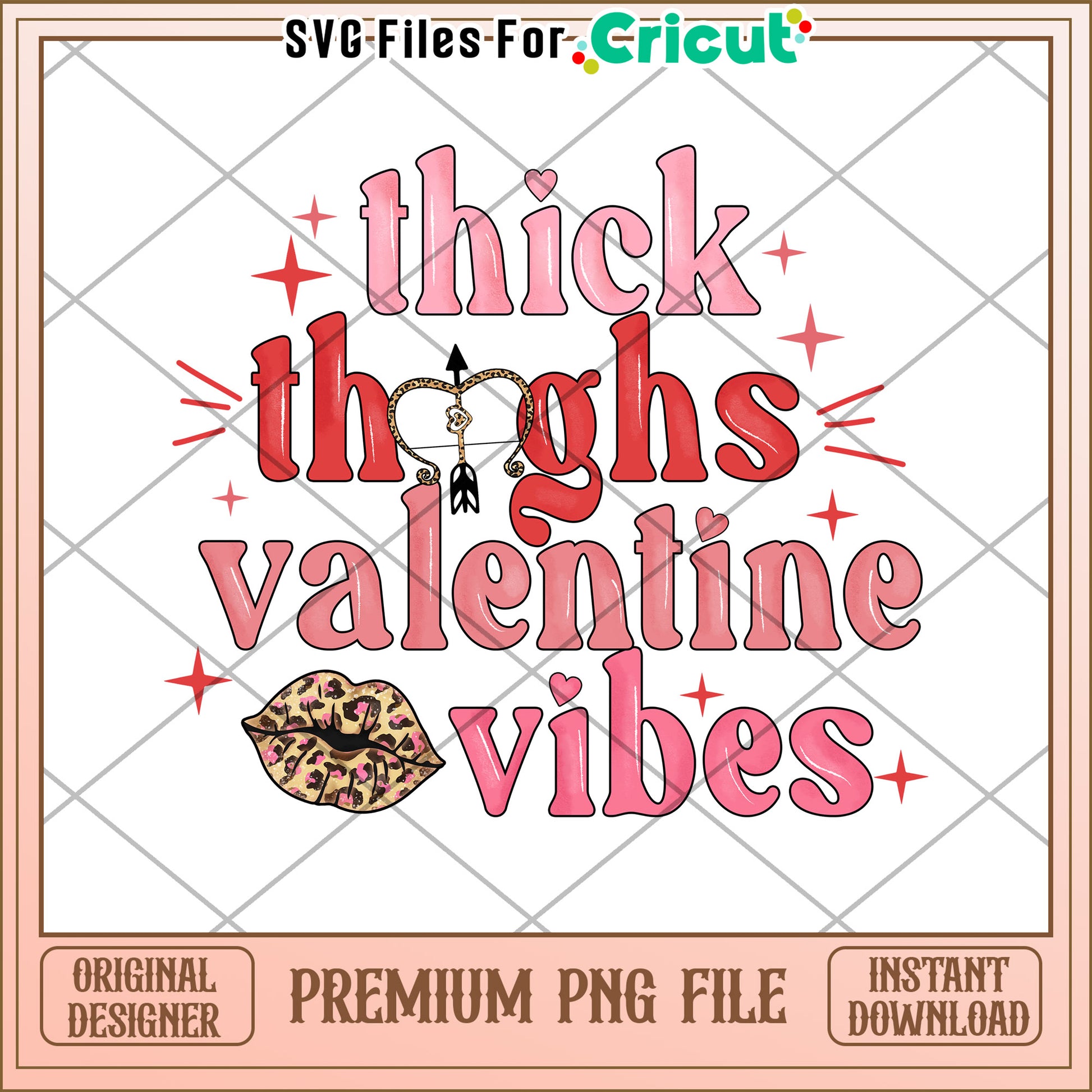 Thick Thighs Valentine Vibes PNG