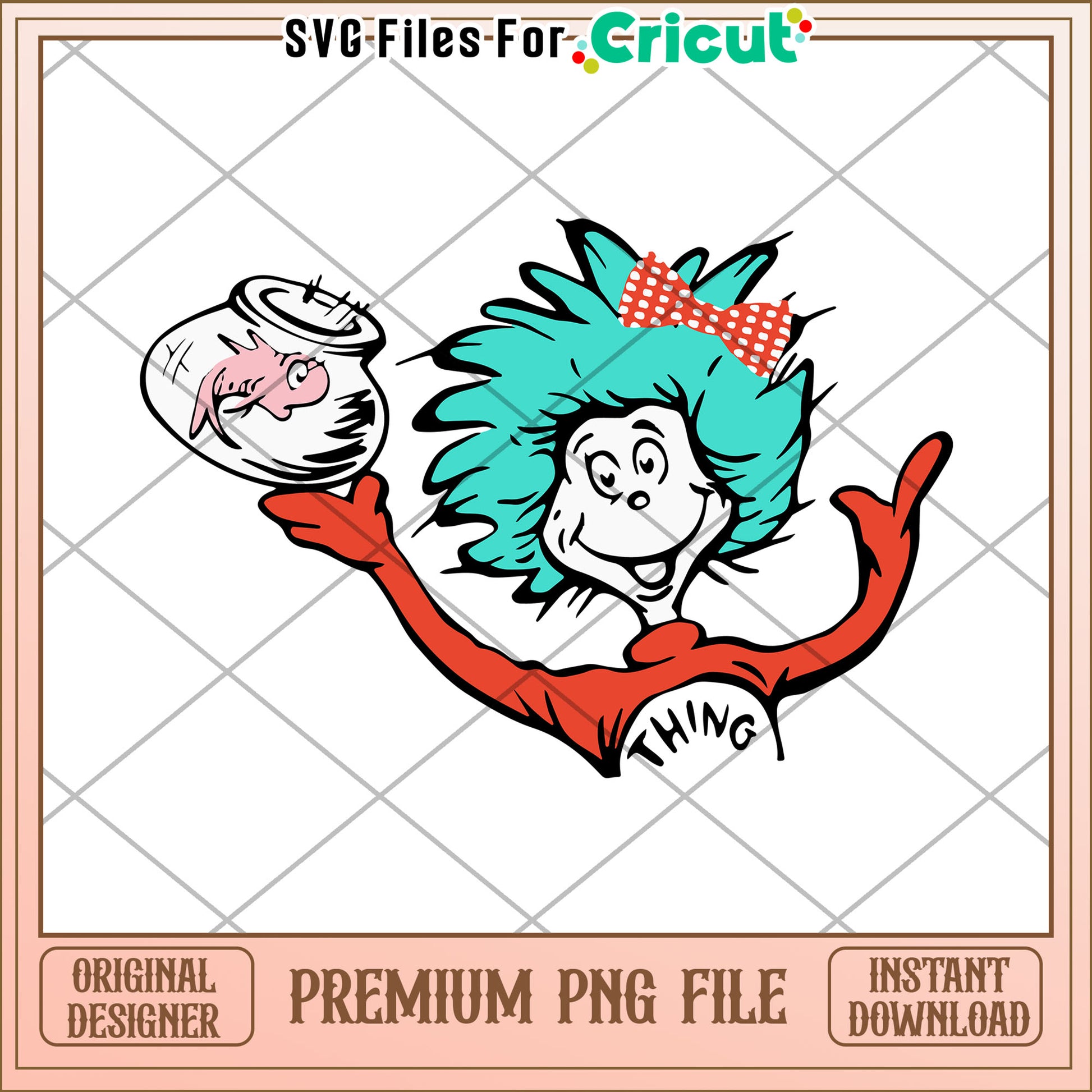 Thing 1 PNG Image Instant Download