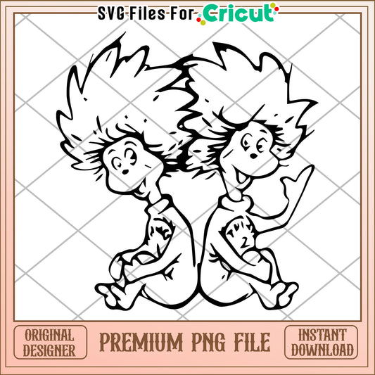 Thing 1 Thing 2 PNG Printable