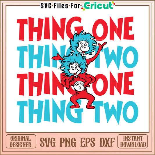 Thing 1 Thing 2 SVG Design Download
