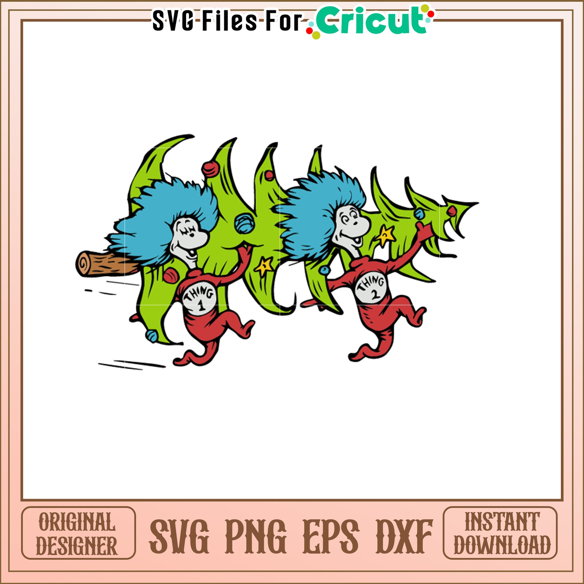 Thing 1 & 2 Christmas SVG