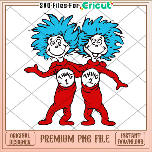 Thing 1 & 2 PNG Download