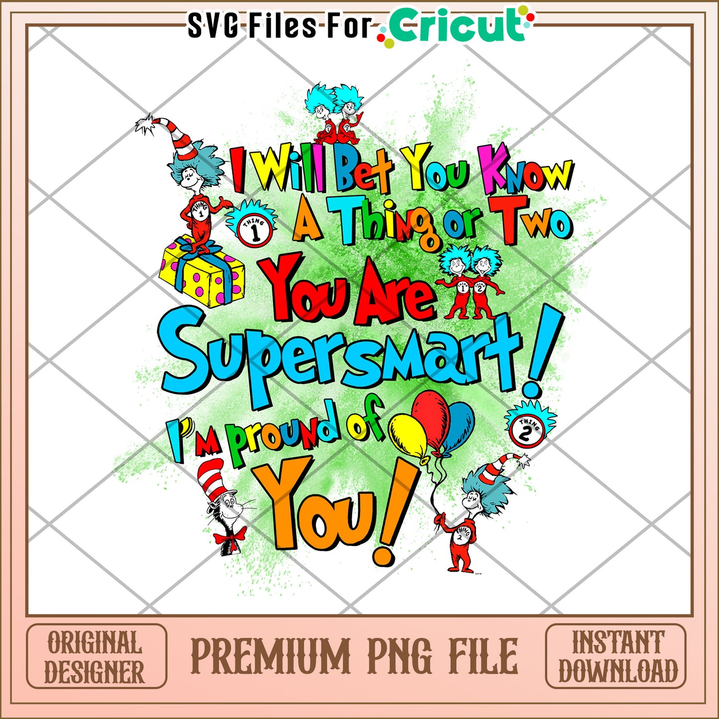 Thing 1 & 2 Supersmart PNG Design