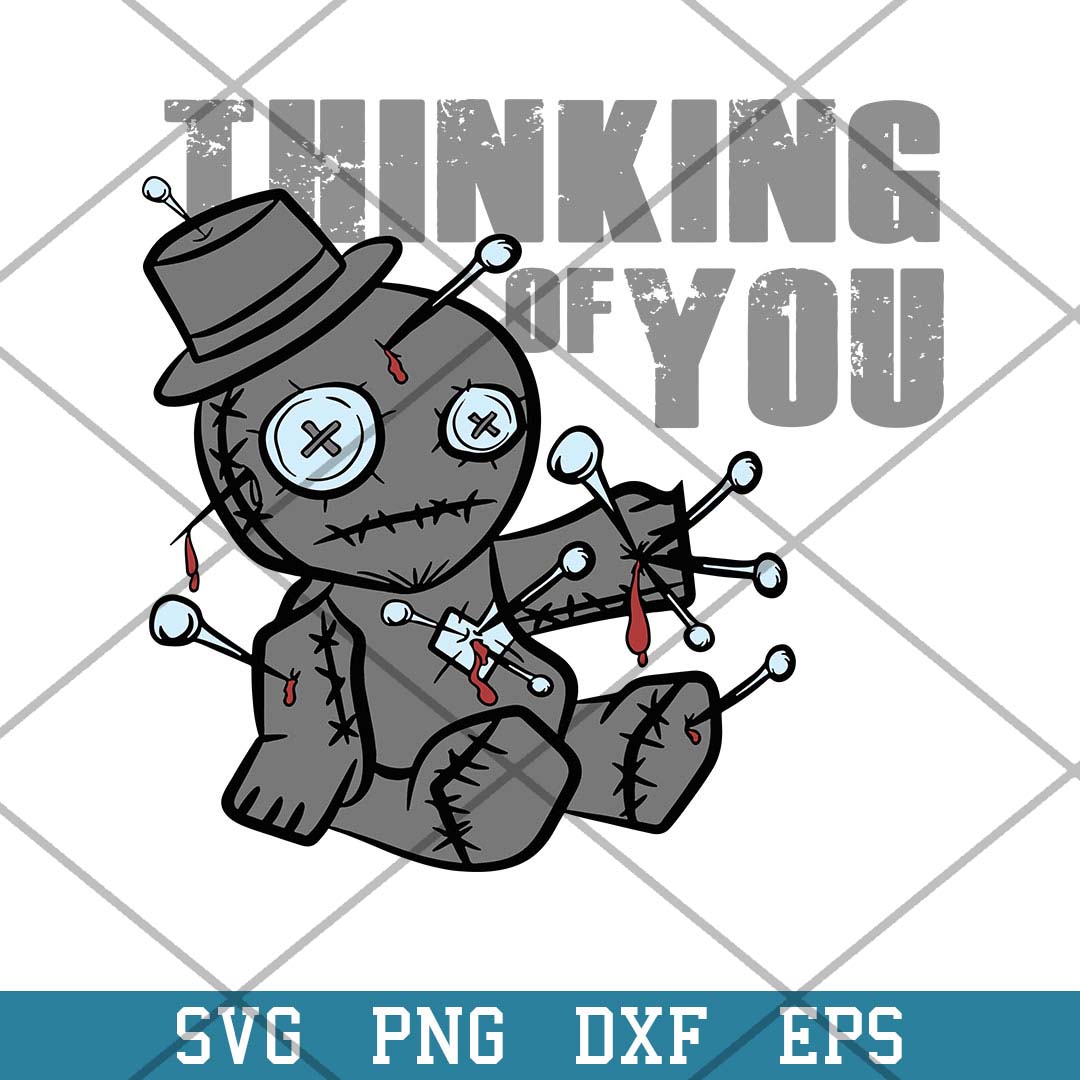 Thinking Of You Funny Halloween Voodoo Doll Svg, Halloween Svg-Svgfilesforcricut