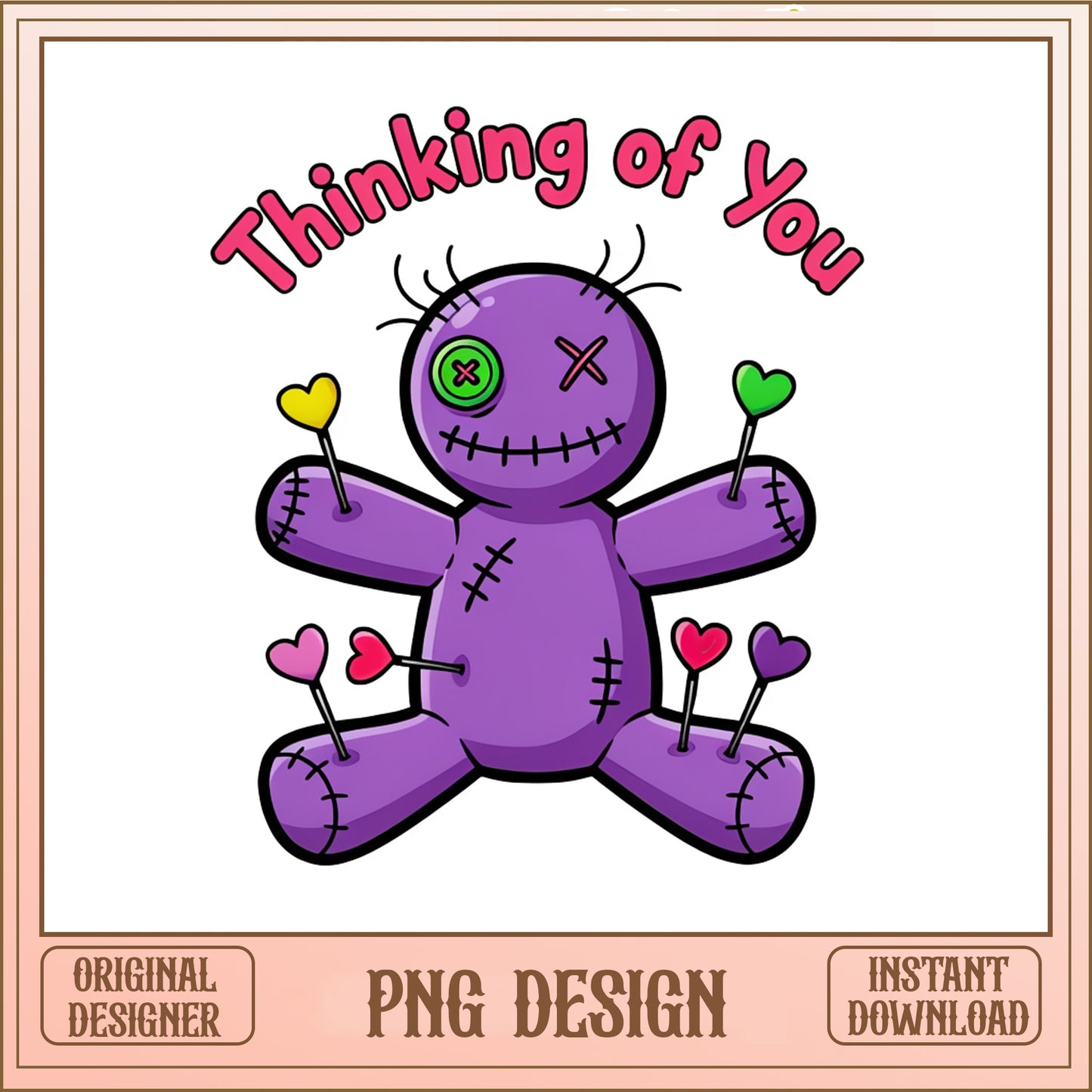 Thinking Of You Voodoo Doll PNG, Valentine PNG, Funny PNG