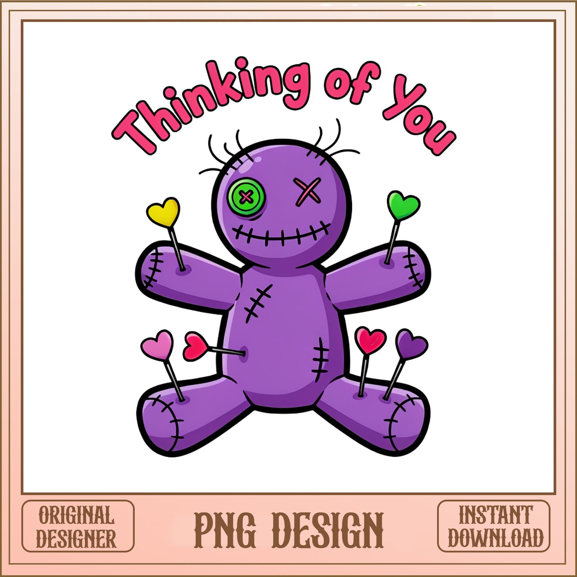 Thinking Of You Voodoo Doll PNG, Valentine PNG, Funny PNG