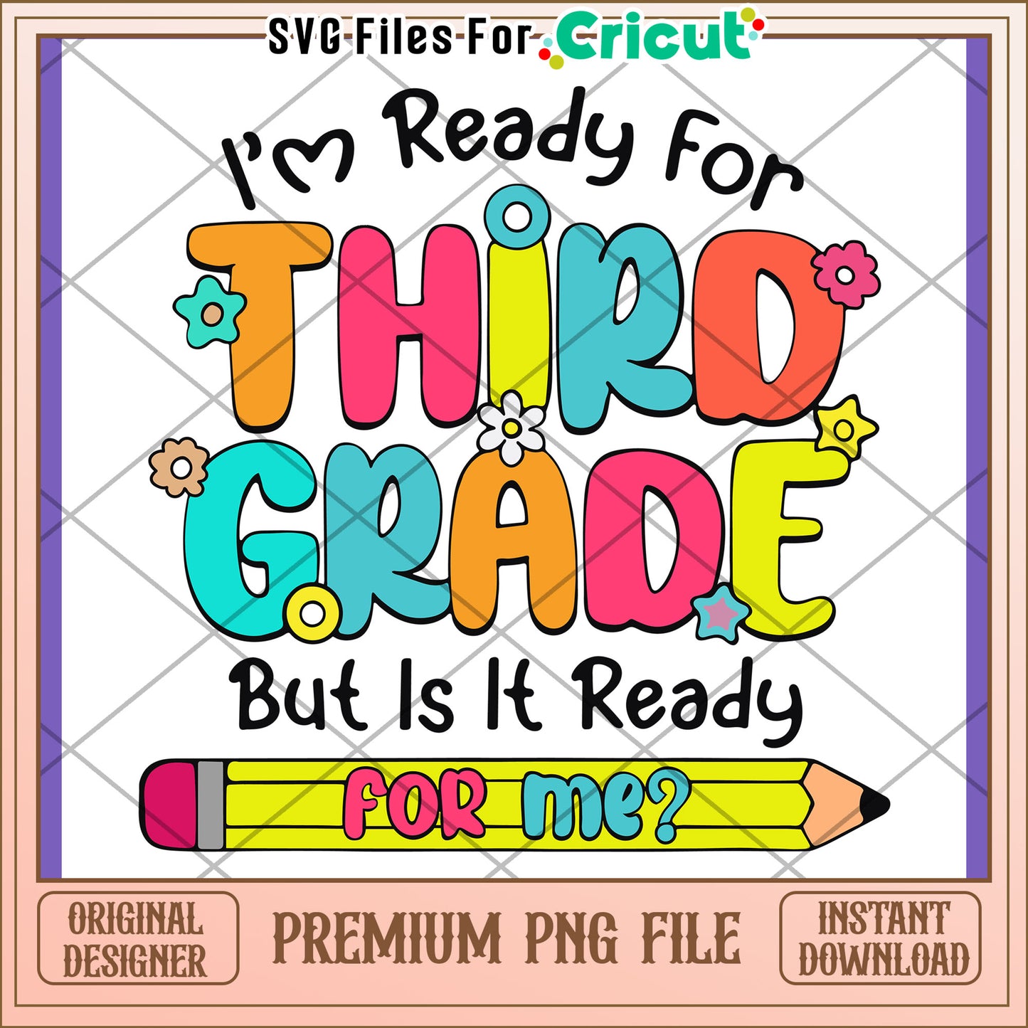 Third Grade Ready PNG Design