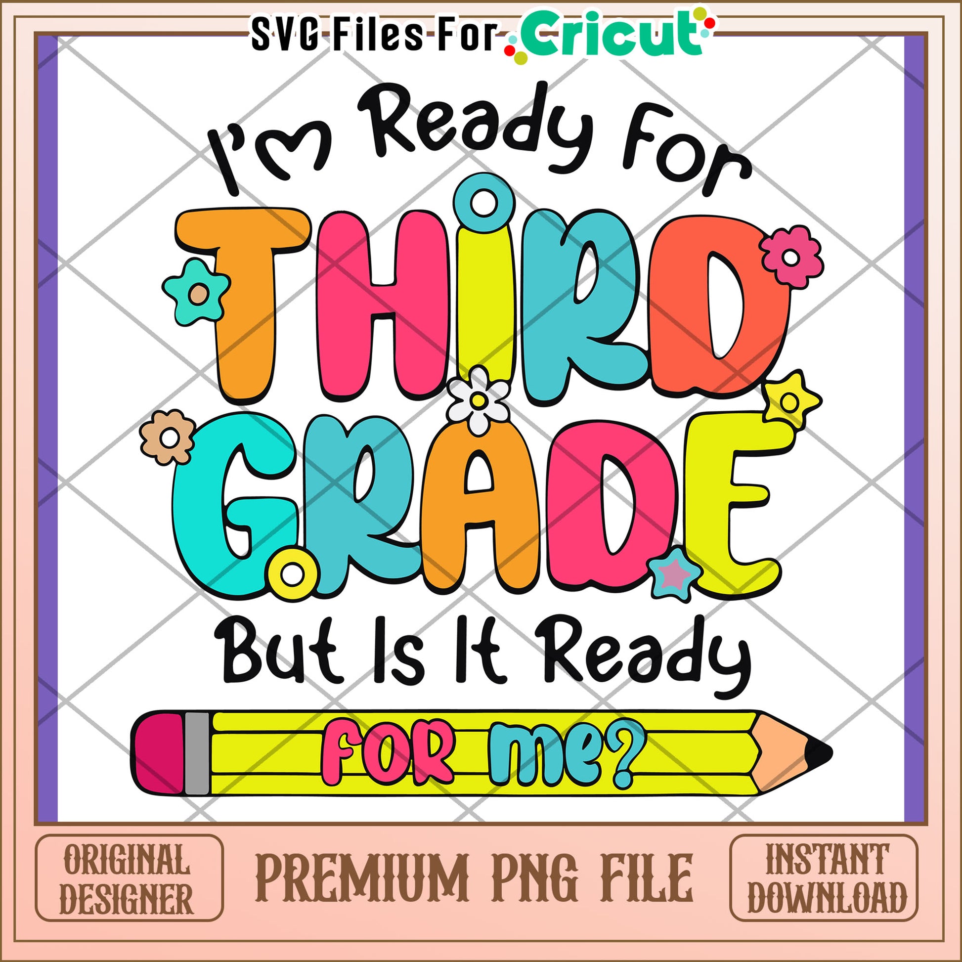 Third Grade Ready PNG Design