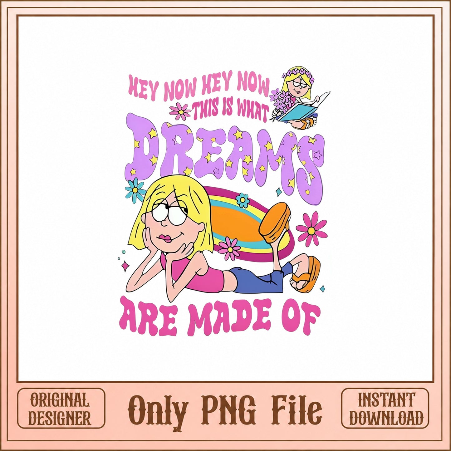This Is What Dreams Are Made Of PNG, Retro Cartoon PNG, Groovy PNG