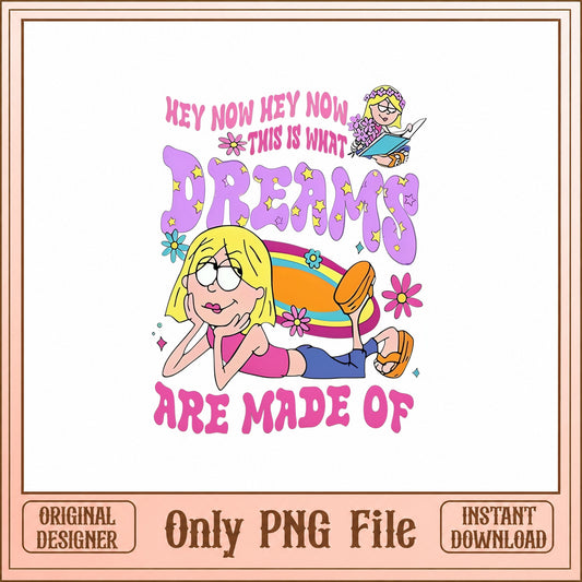 This Is What Dreams Are Made Of PNG, Retro Cartoon PNG, Groovy PNG