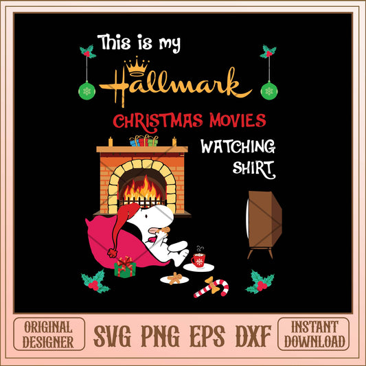This is my hallmark christmas movies watching shirt svg, Snoopy svg