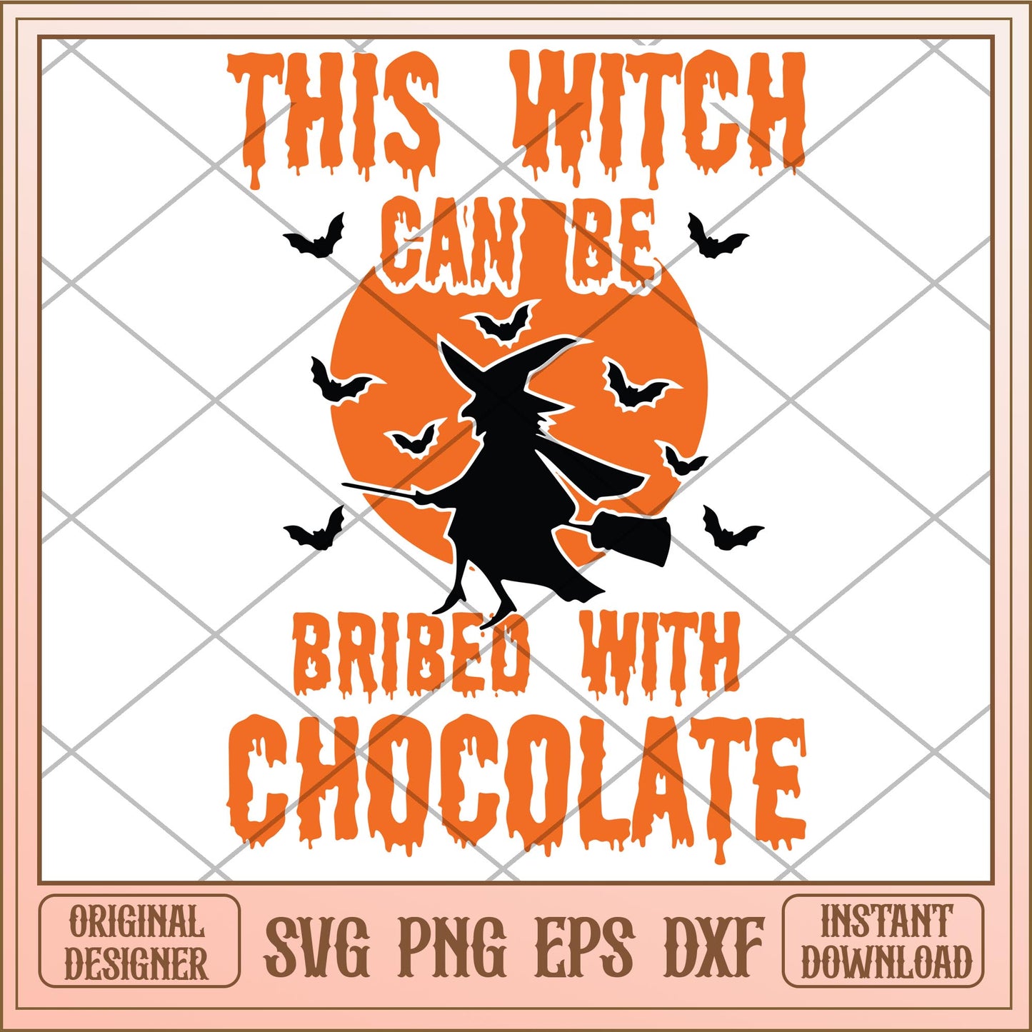This witch can be bribed with chocolate svg, Halloween characters svg, digital download